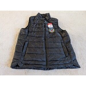 AE Sport Womens Veterans Affairs Army Black Puffer Vest Jacket XL NWT